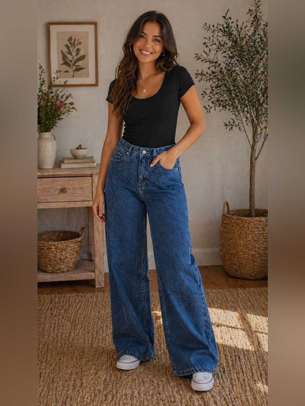 Levi Blue Tab Jeans Women's 30 Blue Wide Leg Made & Crafted Japanese High Rise